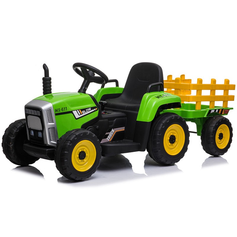 tractor-ataa-ceres-con-remolque-coche-electrico-para-ninos-verde